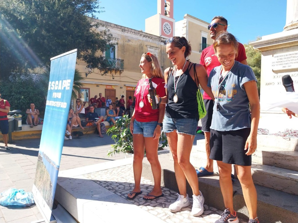 Sul podio con la medaglia